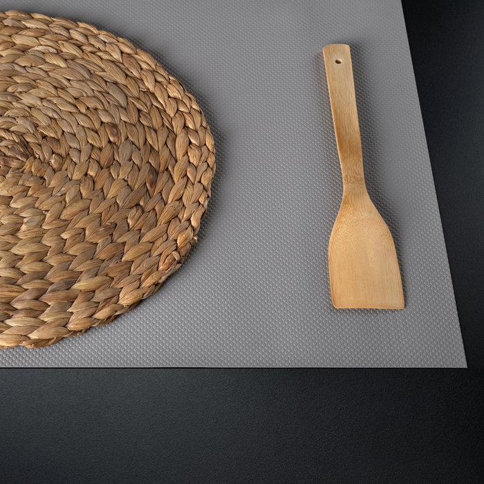 Emuca Esterilla antideslizante para cajones, Punteado, longitud 20m x 480mm, Plástico, Gris