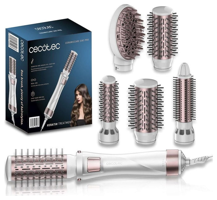 CECOTEC 03446 Herramienta de peinado 5 en 1 Gris y Oro rosado CECOTEC 03446 Herramienta de peinado 5 en 1 Gris y Oro rosado