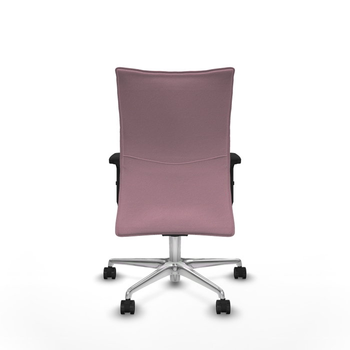 PIQUERAS Y CRESPO Silla Albacete confidente Rosa con Mecanismo Sincro y Base de Aluminio