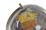 DKD Home Decor Globo Terráqueo Gris de Plástico y Madera