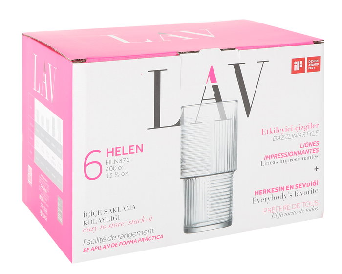 LAV Set de 6 Vasos Helen 400cc