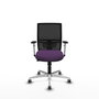 PIQUERAS Y CRESPO Silla de oficina Yunquera con mecanismo Sincro/Traslack, Morado y Negro