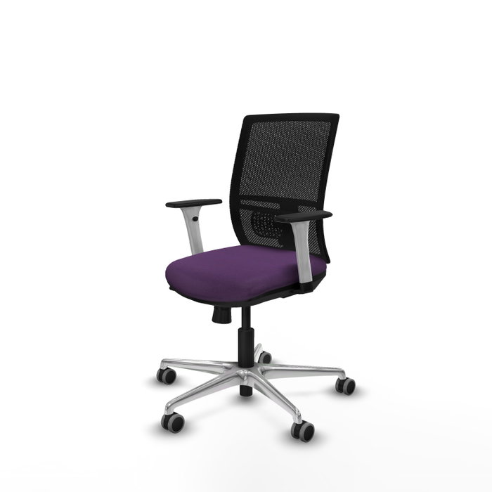 PIQUERAS Y CRESPO Silla de oficina Yunquera con mecanismo Sincro/Traslack, Morado y Negro PIQUERAS Y CRESPO Silla de oficina Yunquera con mecanismo Sincro/Traslack, Morado y Negro