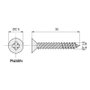 Spax Tornillo Universal Cabeza Plana 3,5x30mm Pozidriv Z2