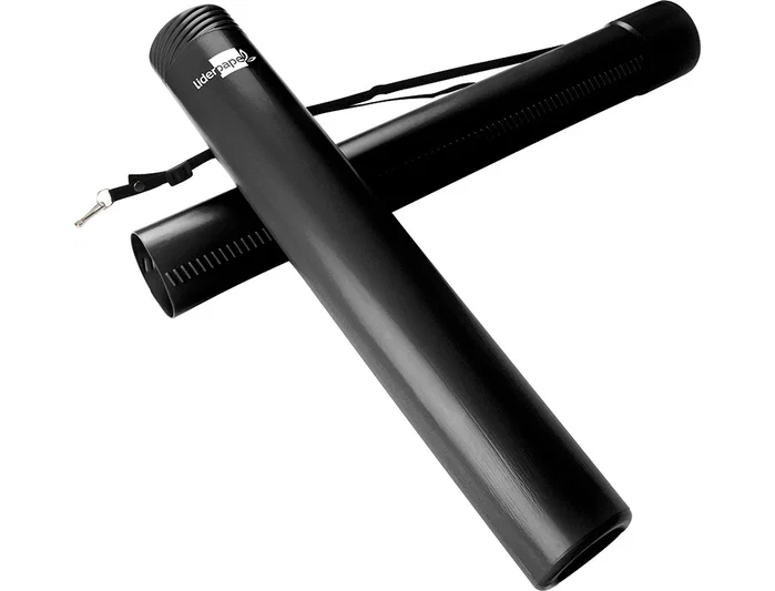 Liderpapel Portaplanos Plástico Diámetro 6 cm Extensible hasta 80 cm Negro