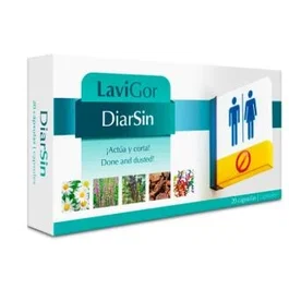 Lavigor Diarsin 20 Cápsulas - Complemento Alimenticio con Algarrobo, Salicaria, Manzanilla y Complejo Enzimático