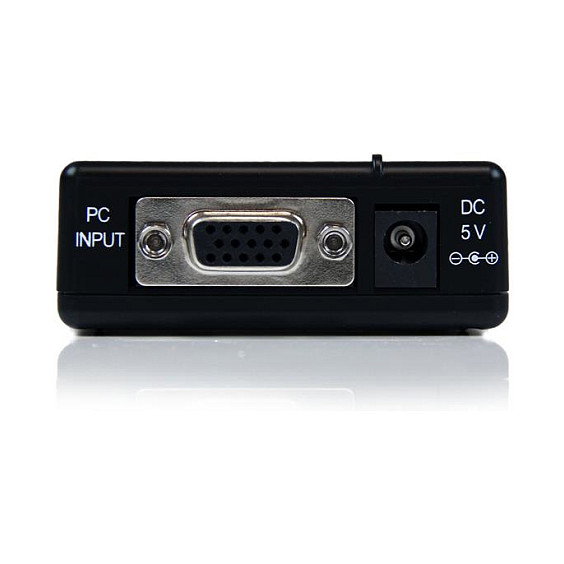 StarTech.com Convertidor de Vídeo VGA HD15 a Composite RCA o S-Video PC a TV - Adaptador con Cable 0.91 m, Negro, hasta 1600x1200