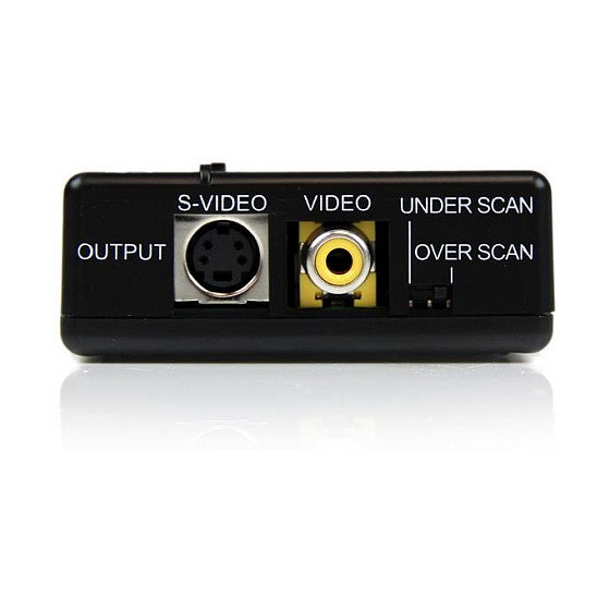 StarTech.com Convertidor de Vídeo VGA HD15 a Composite RCA o S-Video PC a TV - Adaptador con Cable 0.91 m, Negro, hasta 1600x1200
