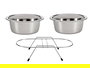 Masow Set 2 Comederos Acero Inoxidable para Mascota 400ml Antideslizante 28x15.5x8cm (Set de 12)