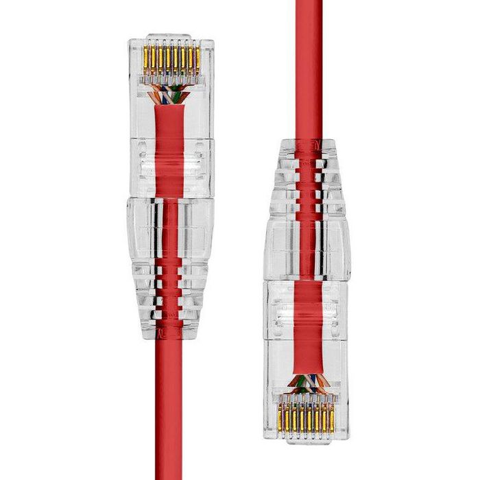ProXtend Cable Ethernet Ultra Slim CAT6 U/UTP CU LSZH Red 30cm Conector Dorado 50u