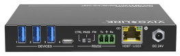 Vivolink VLUSB3EXT100D Extensor USB 3.2 Gen1 5 Gbit/s hasta 100m sobre HDBaseT 3.0 con 4 puertos USB 3.0, receptor HDBT