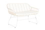 DKD Home Decor Sofá para Terraza y Jardín Blanco Ratán Sintético 74x84x124 cm Set de 4