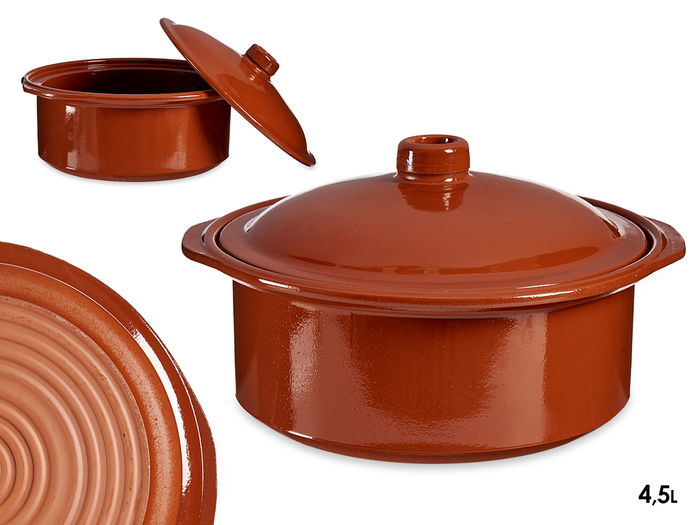 La Dehesa Cocotte 4.5 L Barro Refractario Color Miel Dimensiones 33x30.5x17.5 cm (Set de 2) La Dehesa Cocotte 4.5 L Barro Refractario Color Miel Dimensiones 33x30.5x17.5 cm (Set de 2)