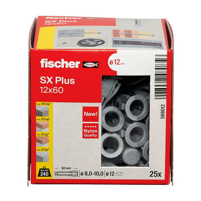 FISCHER TACO SX PLUS 12x60 Gris