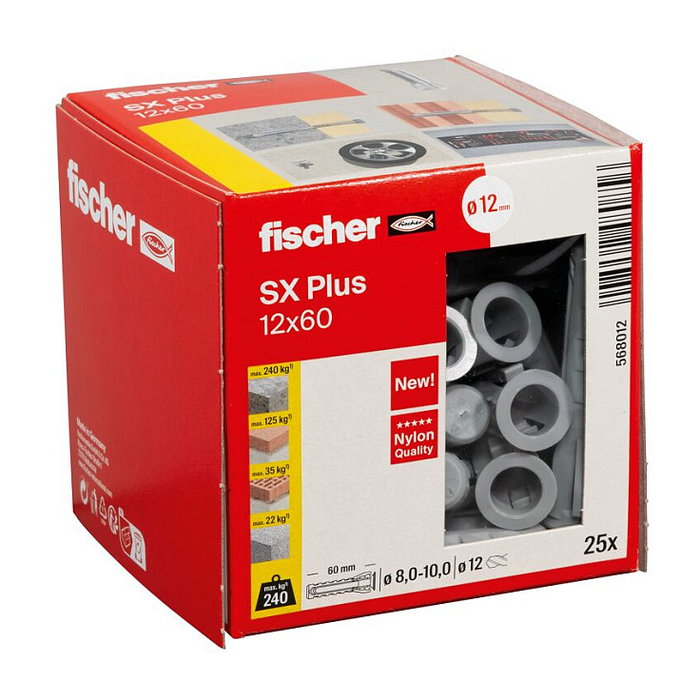 FISCHER TACO SX PLUS 12x60 Gris