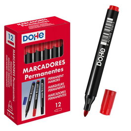Marcador Permanente Dohe Conico 2 Mm Rojo