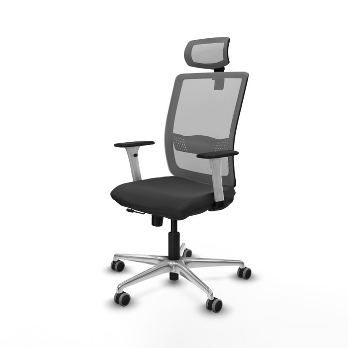 PIQUERAS Y CRESPO Silla de oficina Haches Gris con mecanismo Sincro/Traslack