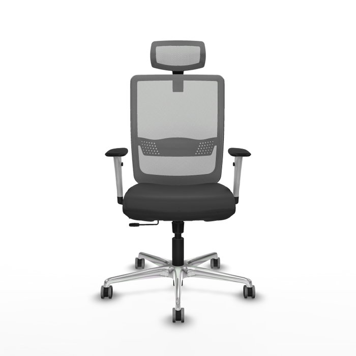 PIQUERAS Y CRESPO Silla de oficina Haches Gris con mecanismo Sincro/Traslack