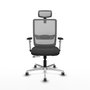 PIQUERAS Y CRESPO Silla de oficina Haches Gris con mecanismo Sincro/Traslack