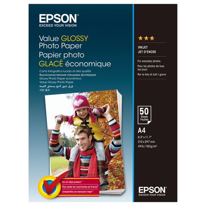 Epson Value Papel Fotográfico Brillante A4 183 g/m² 20 Hojas