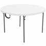 Color Baby Mesa redonda plegable por la mitad blanca D122X73 cm
