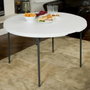 Color Baby Mesa redonda plegable por la mitad blanca D122X73 cm