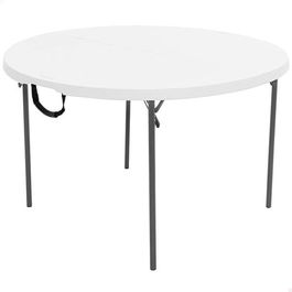 Lifetime Mesa Redonda Plegable por la Mitad Blanca D122X73 cm
