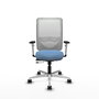 PIQUERAS Y CRESPO Silla de oficina Zulema con mecanismo Sincro/Traslack Azul cielo y Blanco