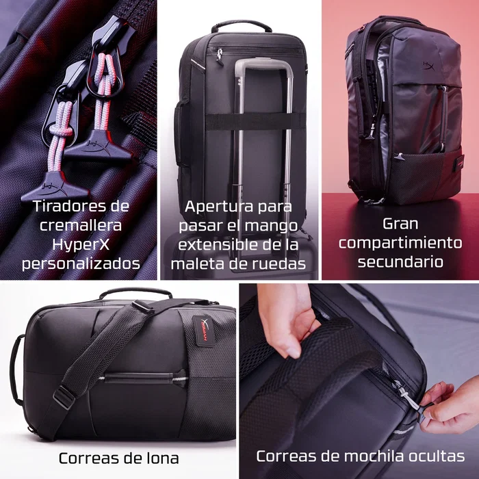 HyperX Knight Mochila Gaming para Portátiles de 16 pulgadas, Negro