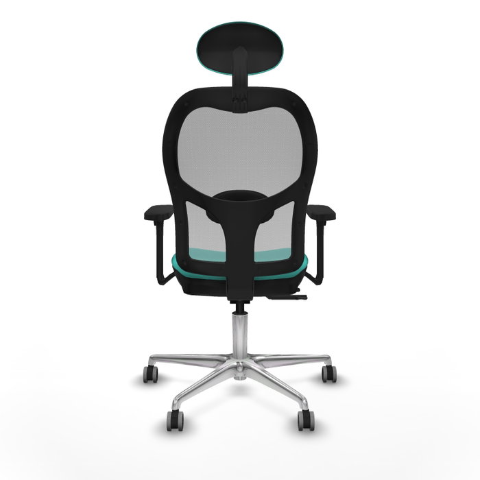 PIQUERAS Y CRESPO Silla de oficina Jorquera con mecanismo Sincro/Traslack, Turquesa y Gris