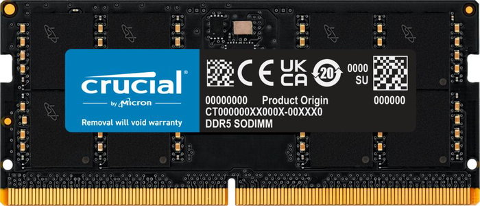 Memoria crucial soram d5 5200 48gb cl46 - 48 gb 1 x 48 gb ddr5 5600 mhz ecc
