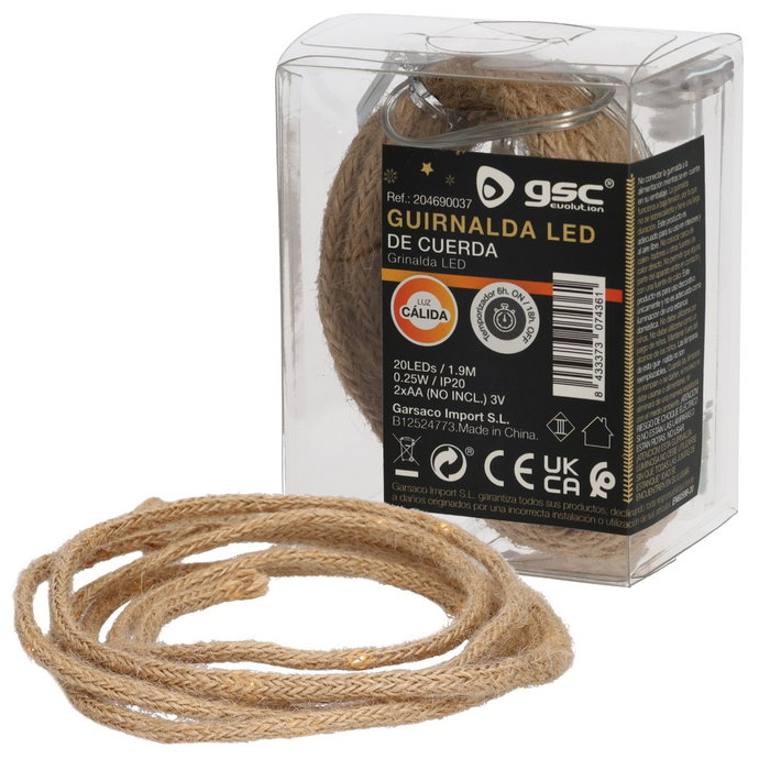 GSC Evolution Guirnalda LED de cuerda 1,9 m Luz cálida GSC Evolution Guirnalda LED de cuerda 1,9 m Luz cálida