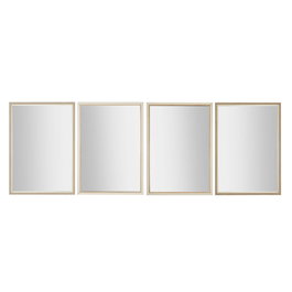 DKD Home Decor Espejo Scandi Blanco Beige 2 x 97 x 70 cm (4 Unidades)
