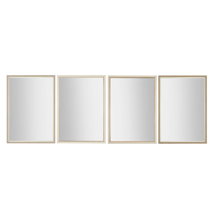 DKD Home Decor Espejo de Cristal Soft Tropic Surtido de 4 Piezas
