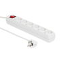 MicroConnect Regleta 6 Tomas Schuko 3M Blanca con Interruptor y Protección Infantil