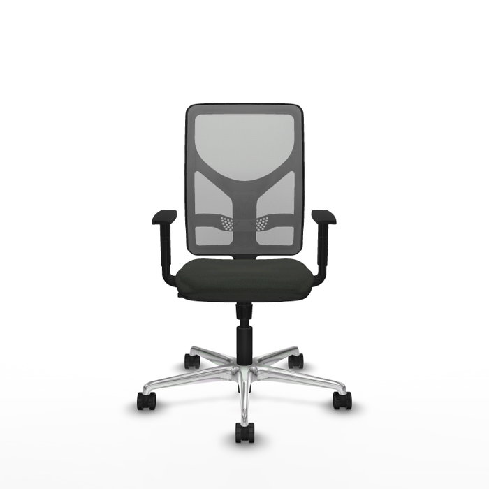 PIQUERAS Y CRESPO Silla de oficina Motilla con mecanismo Sincro, Negro y Gris