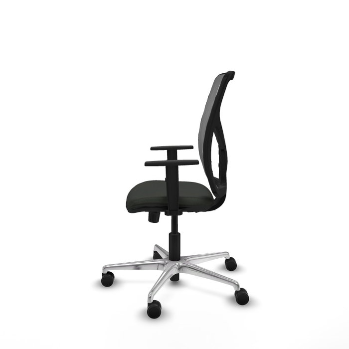 PIQUERAS Y CRESPO Silla de oficina Motilla con mecanismo Sincro, Negro y Gris