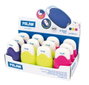 Milan Goma de Borrar Oval 1012 ACID con Funda Protectora, Surtido de 12 Unidades