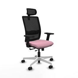 PIQUERAS Y CRESPO Silla de oficina Haches Rosa y Negro