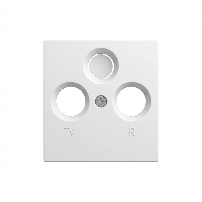 GIRA Cubierta para toma de antena coaxial System 55, blanco satinado GIRA Cubierta para toma de antena coaxial System 55, blanco satinado