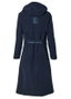 Basil Gabardina Impermeable Mosse Trenchcoat Color Azul Marino Mujer Talla XL