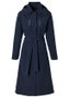Basil Gabardina Impermeable Mosse Trenchcoat Color Azul Marino Mujer Talla XL