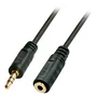 Lindy Cable de Audio 35652 - Jack 3.5mm Macho a Hembra (2m, Negro) para Auriculares, Altavoces o Conexión de Audio