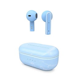 Energy Sistem Auriculares Mini Bluetooth Senshi Eco Azul 457137 con Micrófono y Cancelación de Ruido Intraurales 5h Autonomía Carga USB C