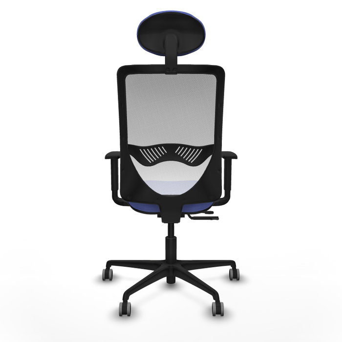 PIQUERAS Y CRESPO Silla de oficina Zulema con mecanismo Sincro/Traslack Azul claro y Blanco