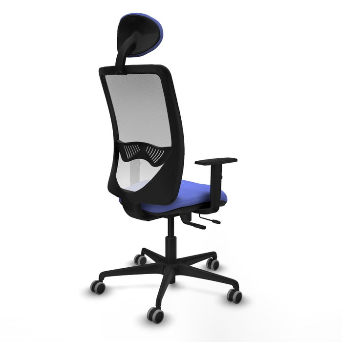 PIQUERAS Y CRESPO Silla de oficina Zulema con mecanismo Sincro/Traslack Azul claro y Blanco
