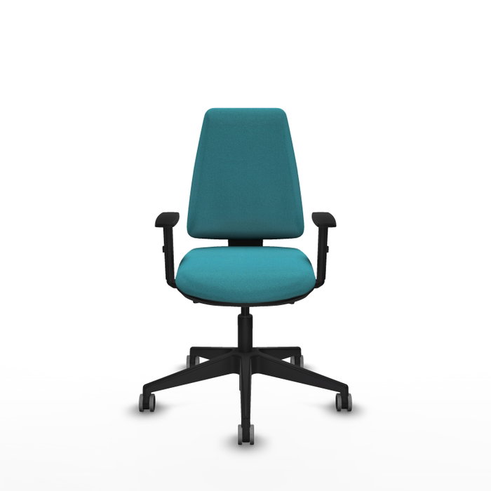 PIQUERAS Y CRESPO Silla de oficina Elche color Turquesa con mecanismo Asincro