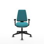 PIQUERAS Y CRESPO Silla de oficina Elche color Turquesa con mecanismo Asincro