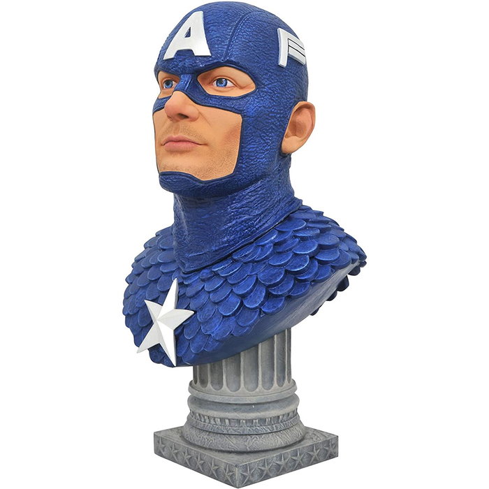 Diamond Collection Busto de Resina Captain America Marvel Comics Legends in 3D - Edición Limitada 1000 unidades