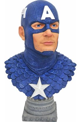 Diamond Select Toys Busto Capitán América Legends in 3D Marvel Comics